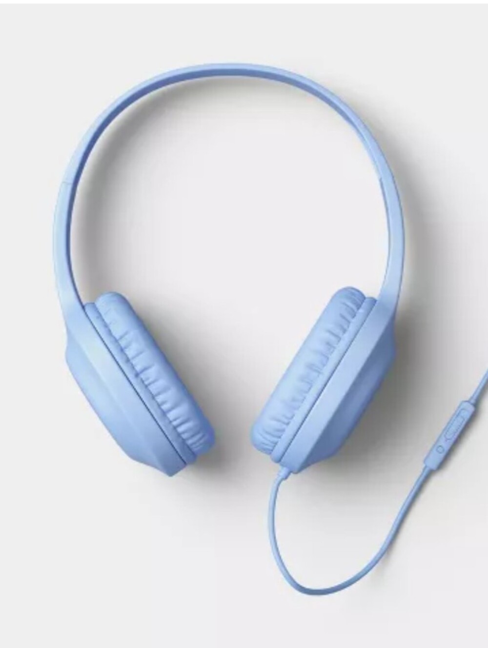 heyday Light Blue Wired On-Ear Headphones with Inline Remote